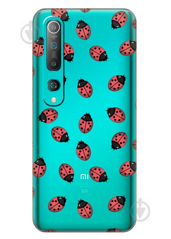 Прозрачный силиконовый чехол iSwag для Xiaomi Mi 10 Божьи коровки (KS2633) Прозрачный силиконовый чехол iSwag для Xiaomi Mi 10 Божьи коровки (KS2633)