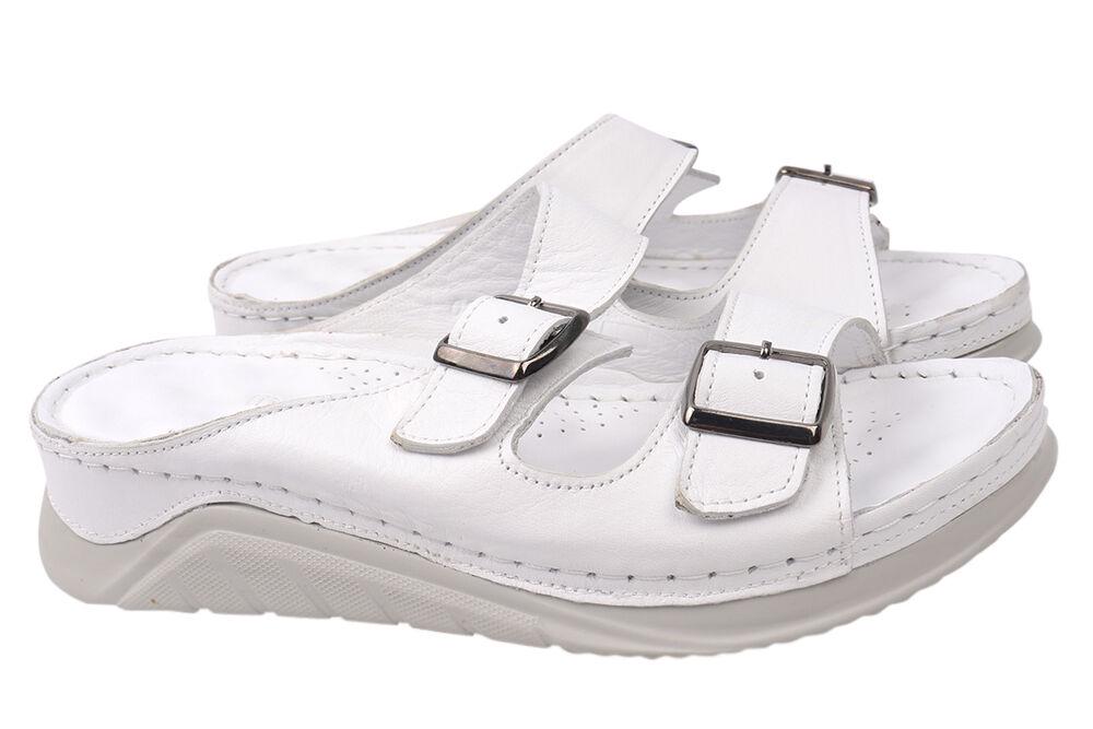 Шлепанцы женские Mario Muzi из кожи на платформе с открытой пятой р. 38 Белый (578-21/22LSHC)