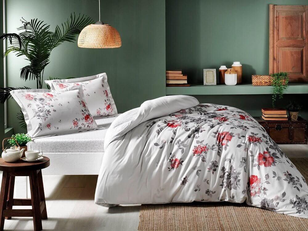 Постельное белье TAC Zaira gri v53 евро Серый (svt-2000022277327)