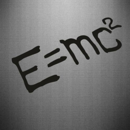 Наклейка E=mc2 15x10,3 см Черный (21563065) Наклейка E=mc2 15x10,3 см Черный (21563065)