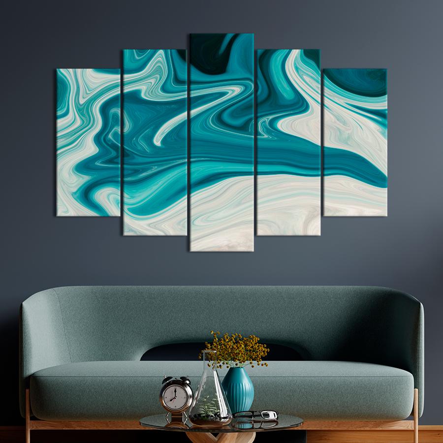 Картина Жидкий абстрактный мрамор 137x85 см (A968-5)