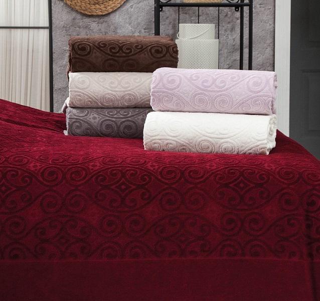Покривало махрове з натуральної бавовни 200х220 см Бордовий (2075657384) - фото 6 Покривало махрове з натуральної бавовни 200х220 см Бордовий (2075657384) - фото 6