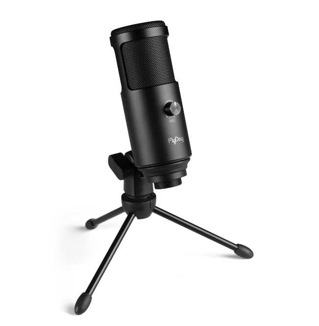 Студийный микрофон FlyDay F3 USB со штативом Black (1371977906)