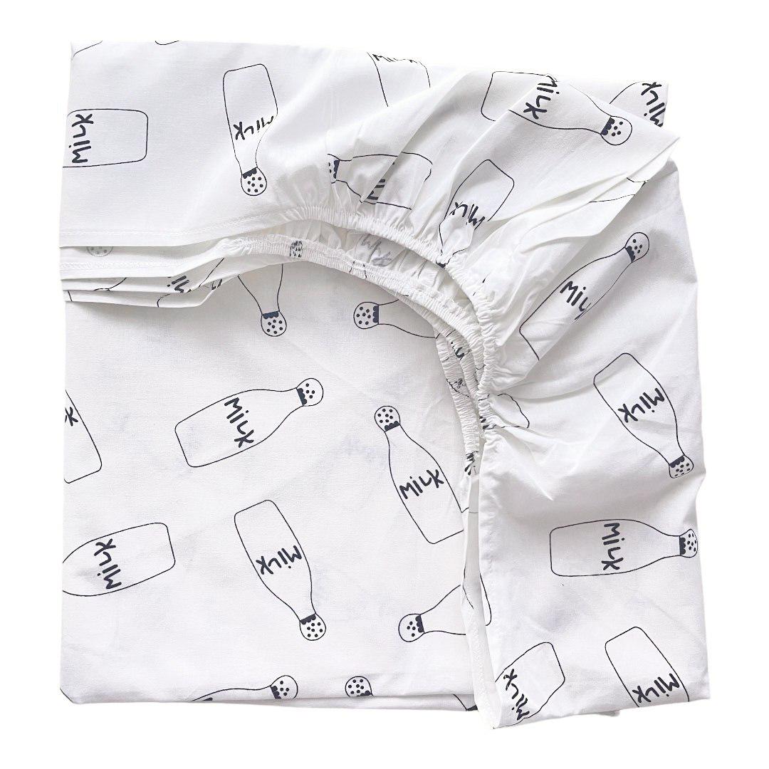 Простыня в стандартную кроватку №2 Молоко 120x60 см (142730) - фото 1