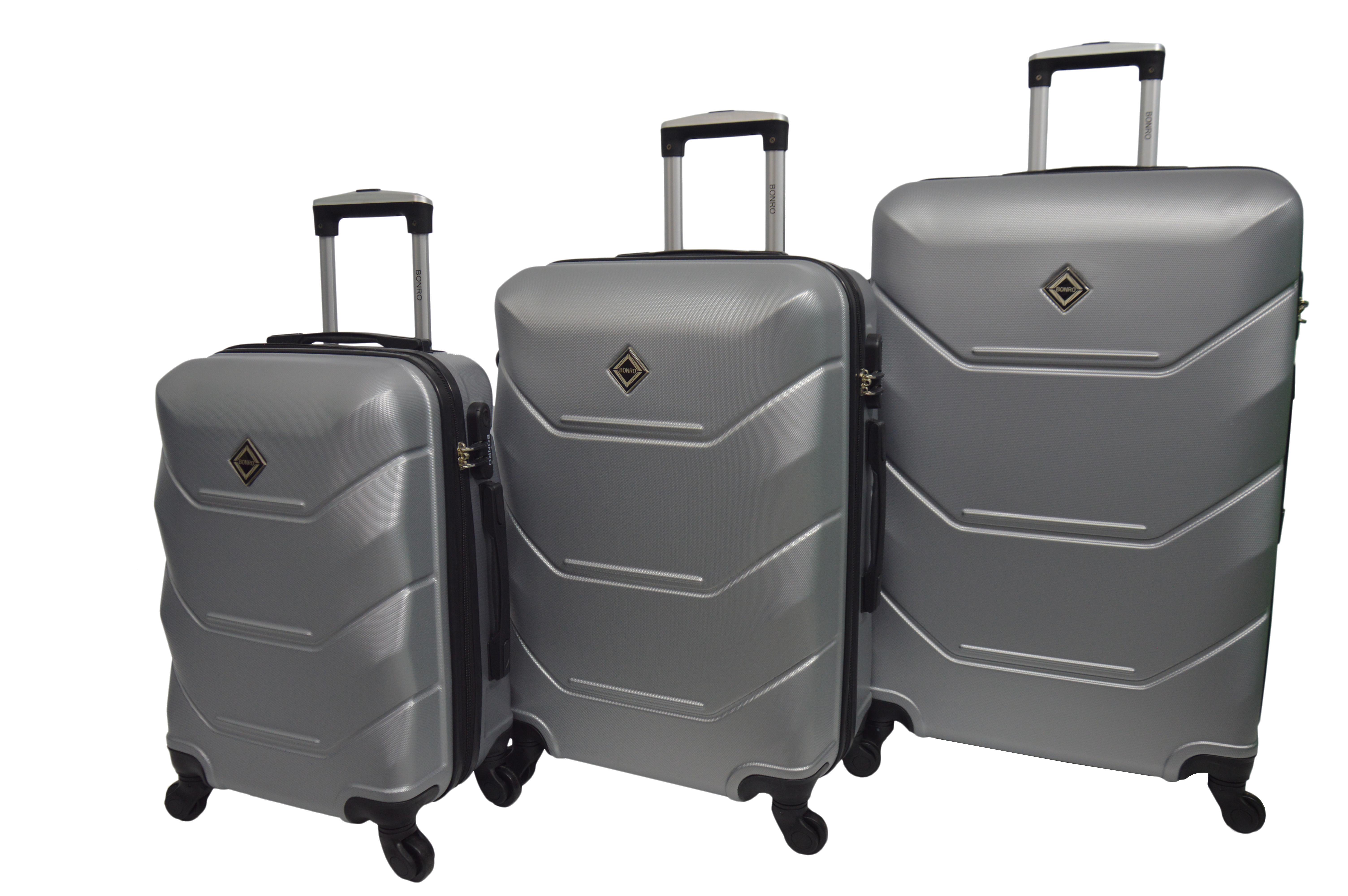 Валіза Bonro 2019 3 шт. Срібний (2441)
