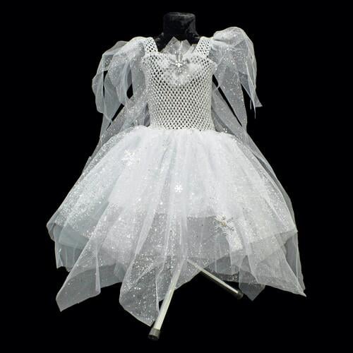 Сукня Фроузен дитяча зі шлейфом та брошкою SETA Decor 16-893WT - фото 3 Сукня Фроузен дитяча зі шлейфом та брошкою SETA Decor 16-893WT - фото 3