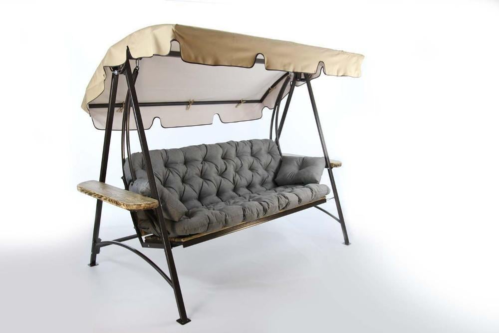 Качели-кровать Kompred Прованс vg06/4 с матрасом Серый (2193589472)