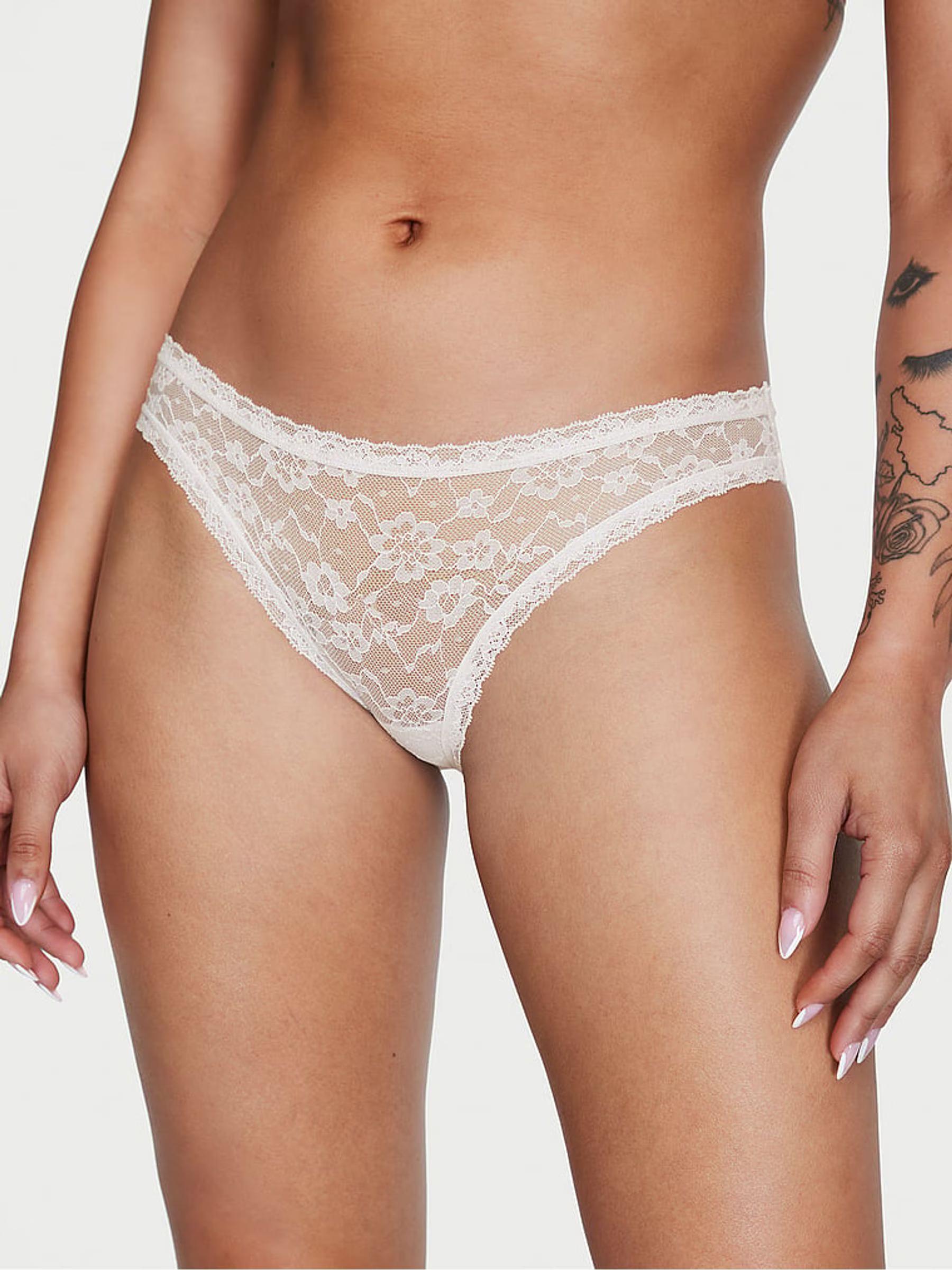 Трусики бикини Victoria's Secret Coconut White Bikini Knickers Panty L Белый (26714814)