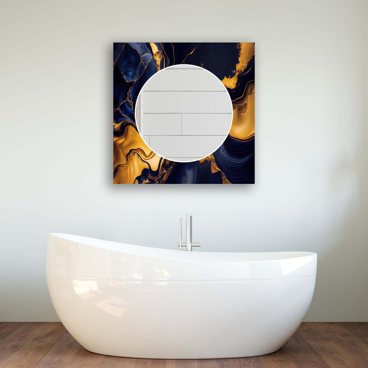 Зеркало на стену NovellaPrint с рисунком квадратное 70х70 см