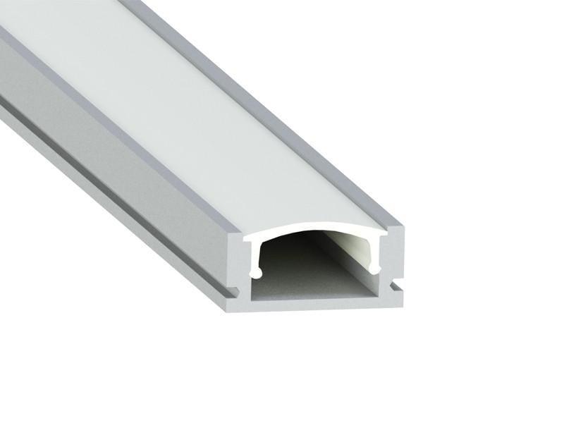 Профиль алюминиевый анодированный LEDUA АЛ-37 + рассеиватель для LED ленты накладной 1 м (4332)