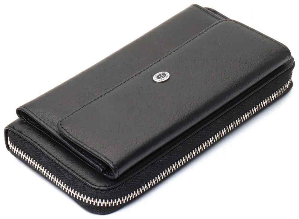 Кошелек-клатч из натуральной кожи ST Leather ST027-1 Черный