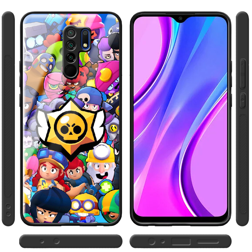 Чехол BoxFace Xiaomi Redmi 9 Brawl Stars Черный силикон со стеклом (40233-up2389-40865) - фото 2