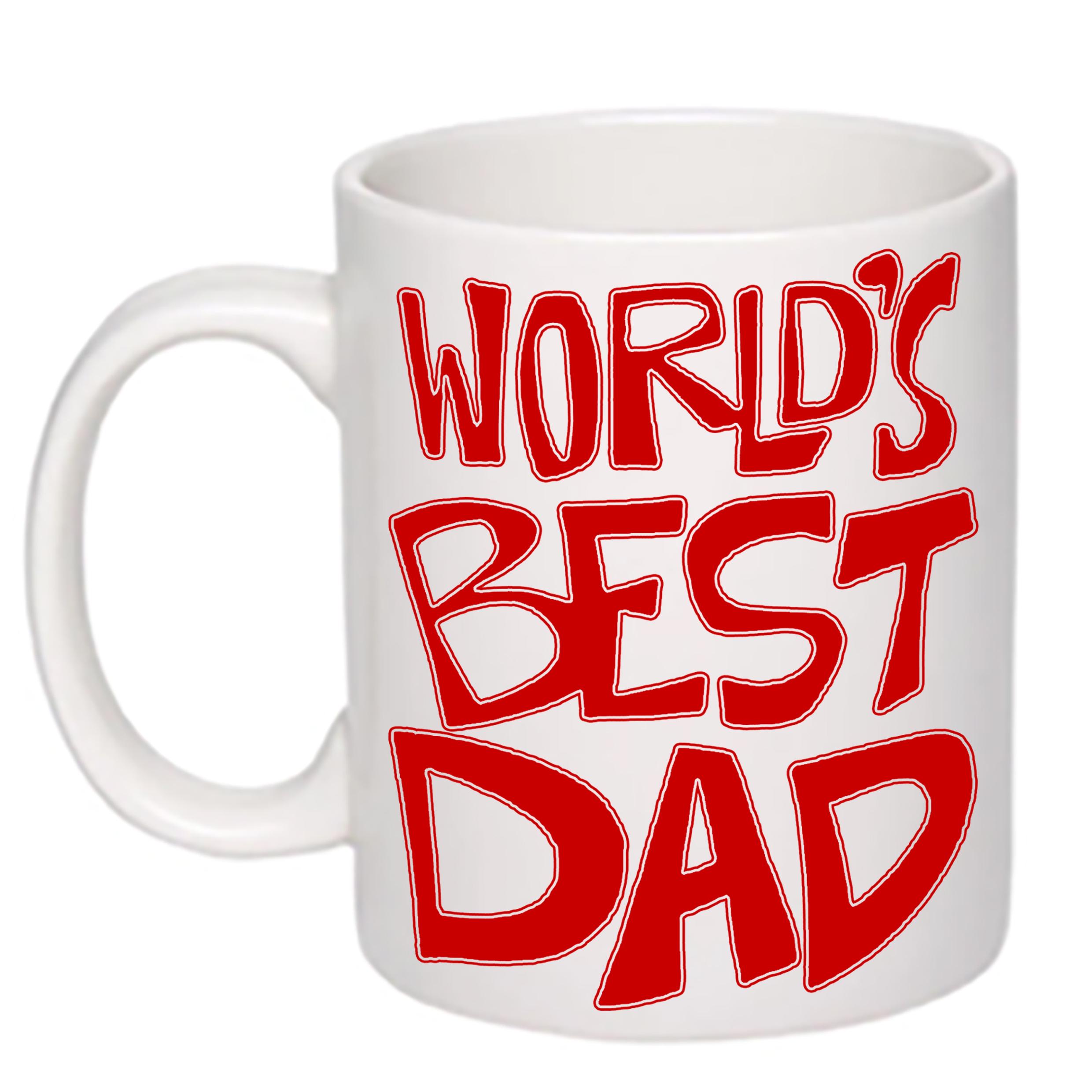 Чашка с печатью World's best dad 330 мл Белый (23775)