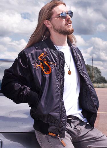 Бомбер Top Gun The Flying Legend Bomber Jacket 4XL Charcoal (TGJ1634C4XL) - фото 7