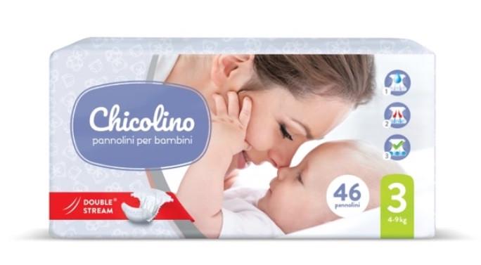 Подгузники детские Chicolino MIDDLE Standarto р. 3 4-9 кг 46 шт. (2671738009)