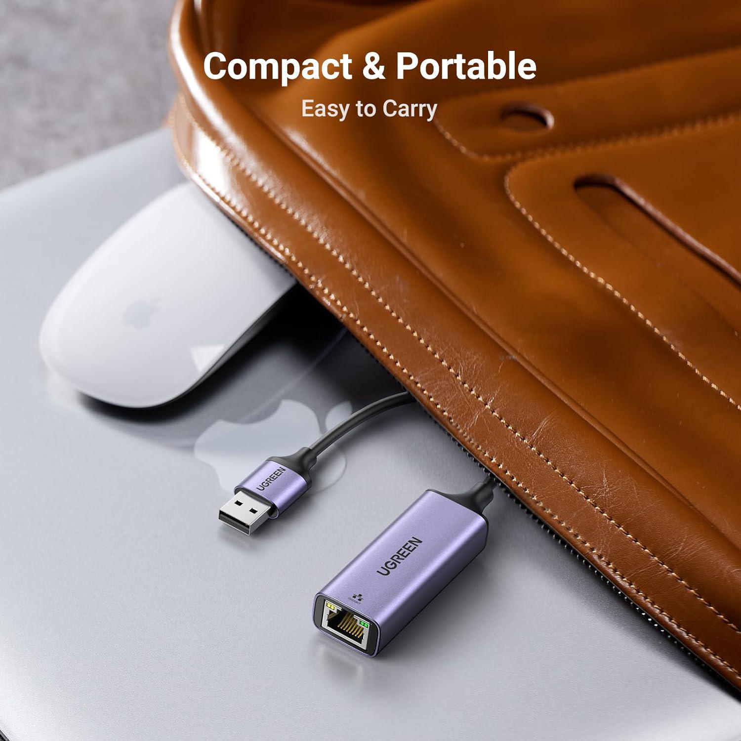 Сетевая карта UGREEN USB-Ethernet 1 Гбит/с LAN USB 3.0-RJ45 1000 Мбит/с металлический Серый (50922) - фото 7