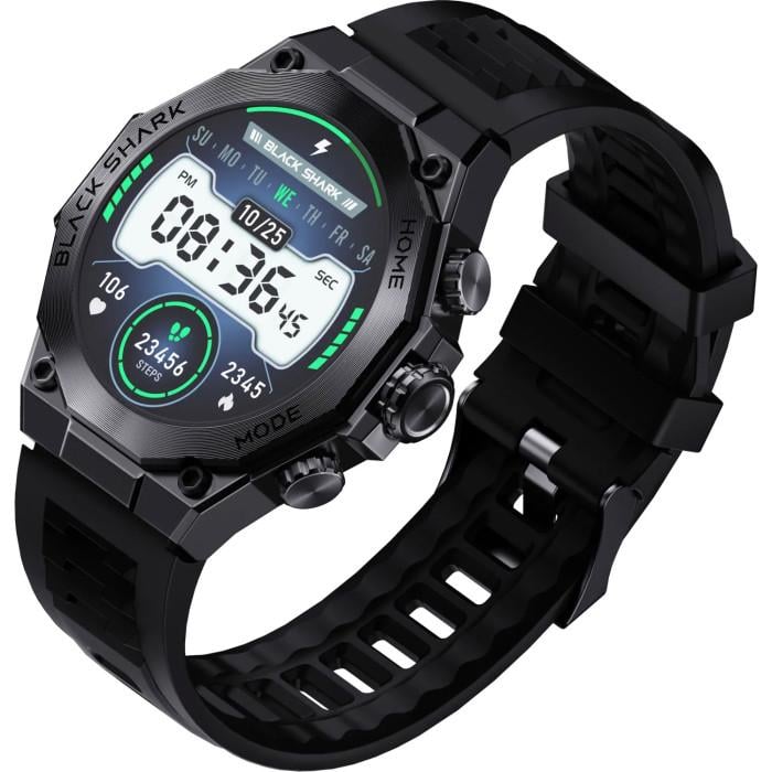Смарт-часы Black Shark S1 Pro 1,43" AMOLED Bluetooth 5.3 GPS NFC IP68 Black Смарт-часы Black Shark S1 Pro 1,43" AMOLED Bluetooth 5.3 GPS NFC IP68 Black