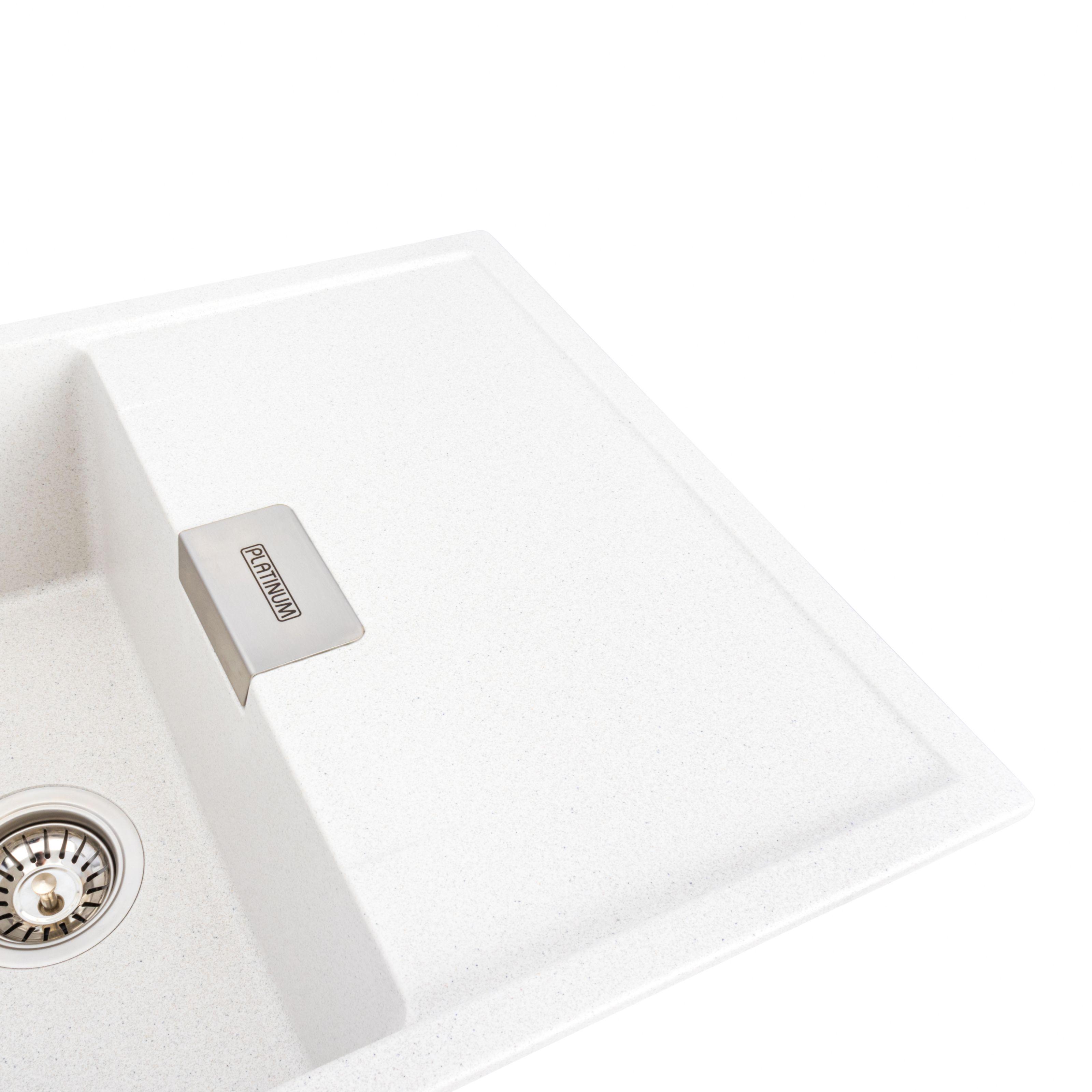 Мийка кухонна Platinum PLS-A39162 гранітна прямокутна 860x500 мм Білий (25960372) - фото 3 Мийка кухонна Platinum PLS-A39162 гранітна прямокутна 860x500 мм Білий (25960372) - фото 3