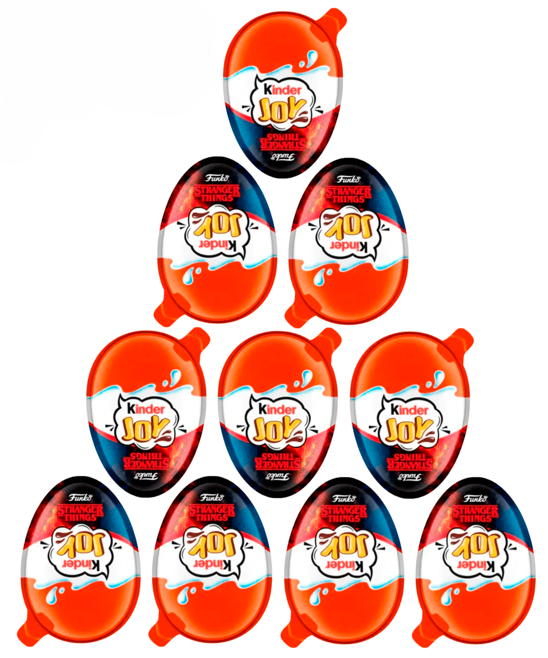 Набор шоколадных яиц Kinder Joy Funko Netflix Stranger Things 10 шт. по 20 г (2896034417)