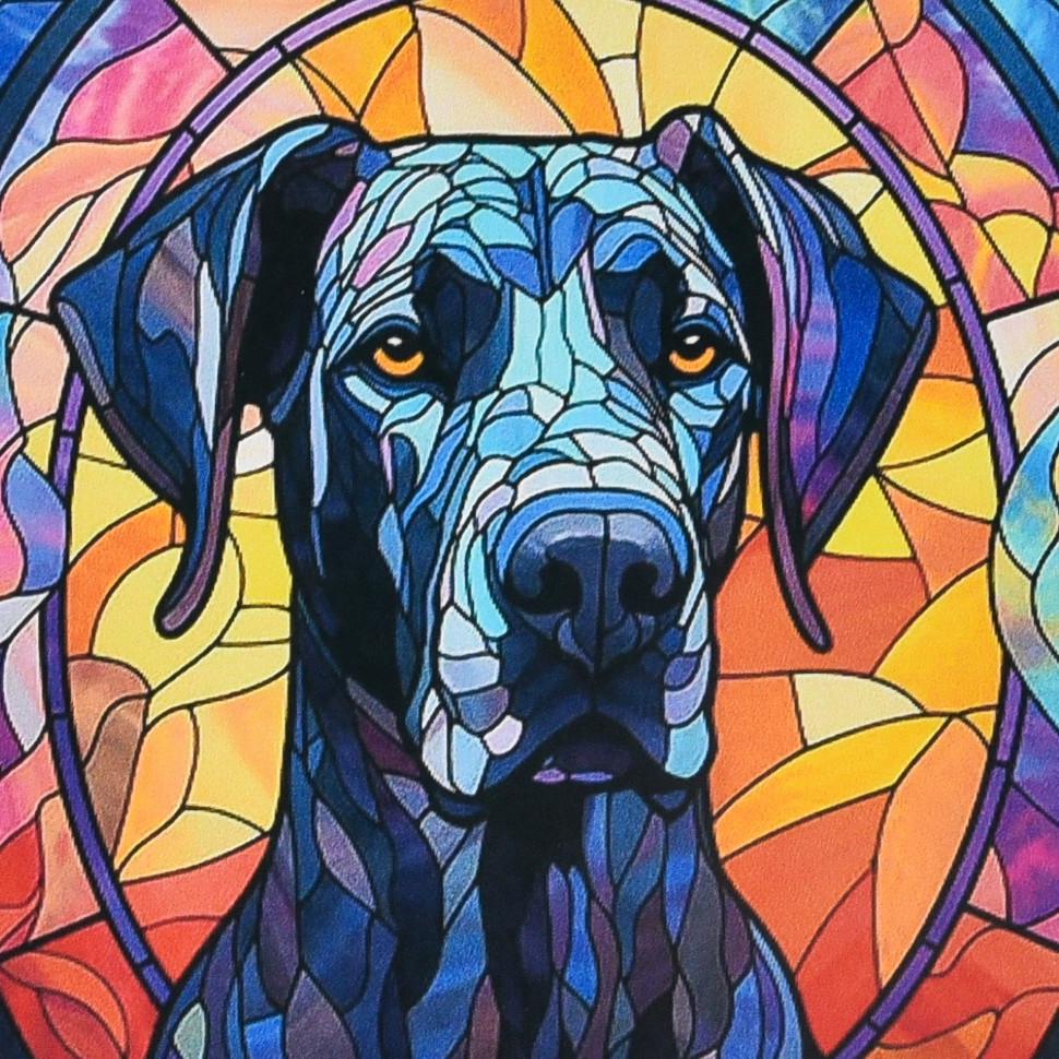 Алмазна мозаїка Strateg Чорний погляд 30х30 см Різнокольоровий (VM-127-A-201)