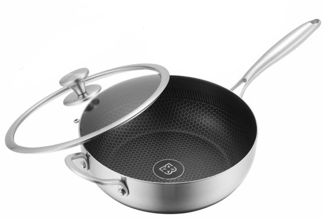 Глубокая сковорода-вок с крышкой Edenberg EB-13072 и антипригарным покрытием 26x9 см (EB-13072) - фото 2