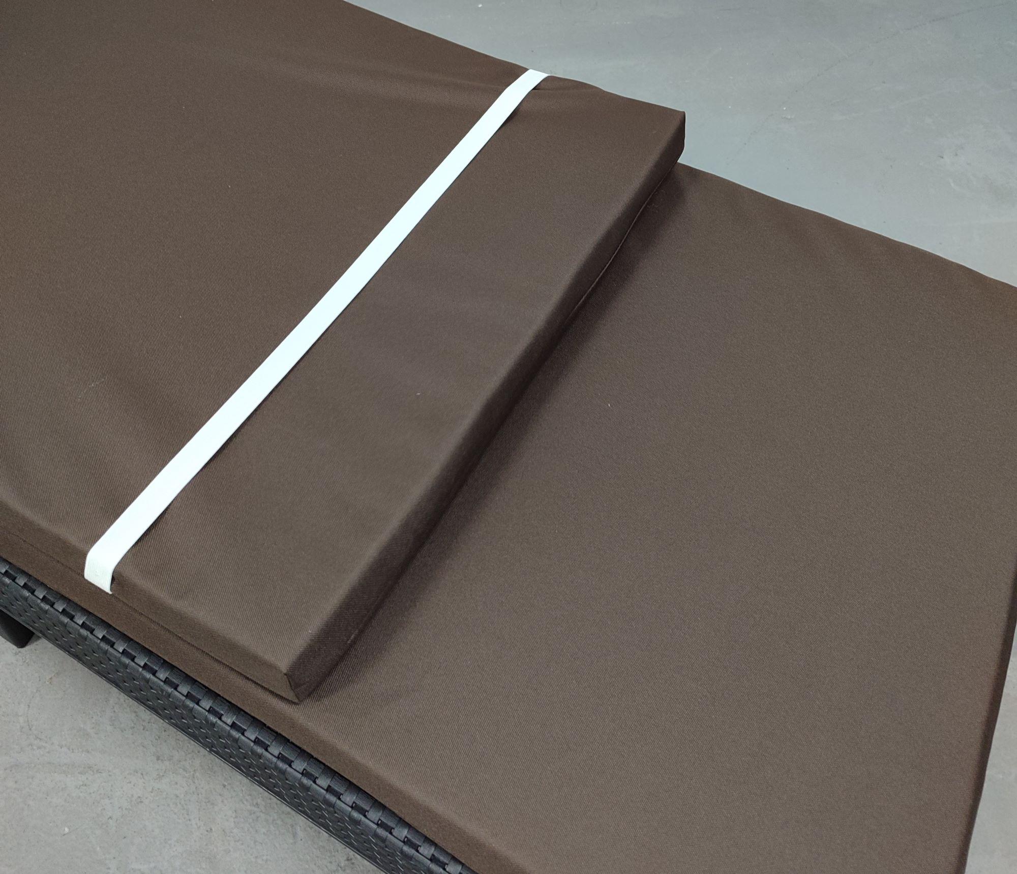 Матрас для шезлонга eGarden RIO 195x58x4 см Коричневый (5737) - фото 3