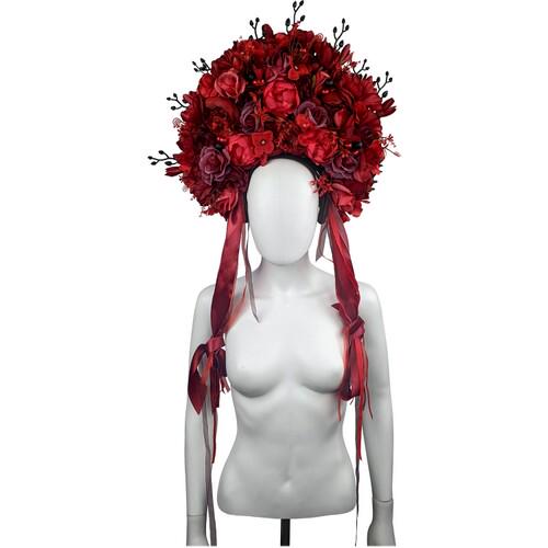 Обруч крупный двухсторонний с цветами Рогнеда SETA Decor 22-334CLT