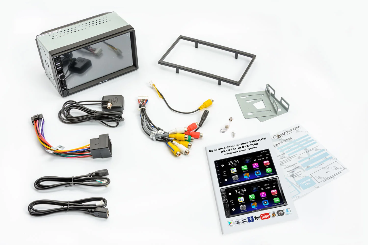 Автомагнітола універсальна 2DIN CarPlay/AndroidAuto Phantom DVA-7102 ANDROID 10 1/32Gb (4321) - фото 4