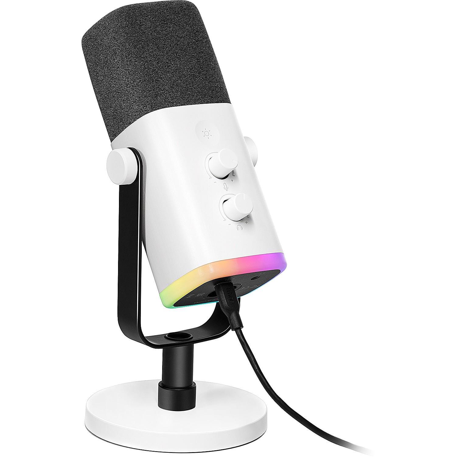 Микрофон динамический FIFINE AM8W USB/XLR с RGB подсветкой White (26816138)