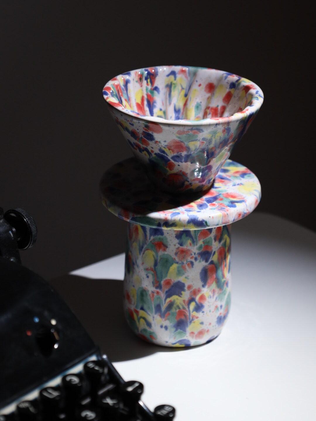 Набор ручной работы кофейный Арлекин пуровер/воронка V60/чашка (POV-002) - фото 8 Набор ручной работы кофейный Арлекин пуровер/воронка V60/чашка (POV-002) - фото 8