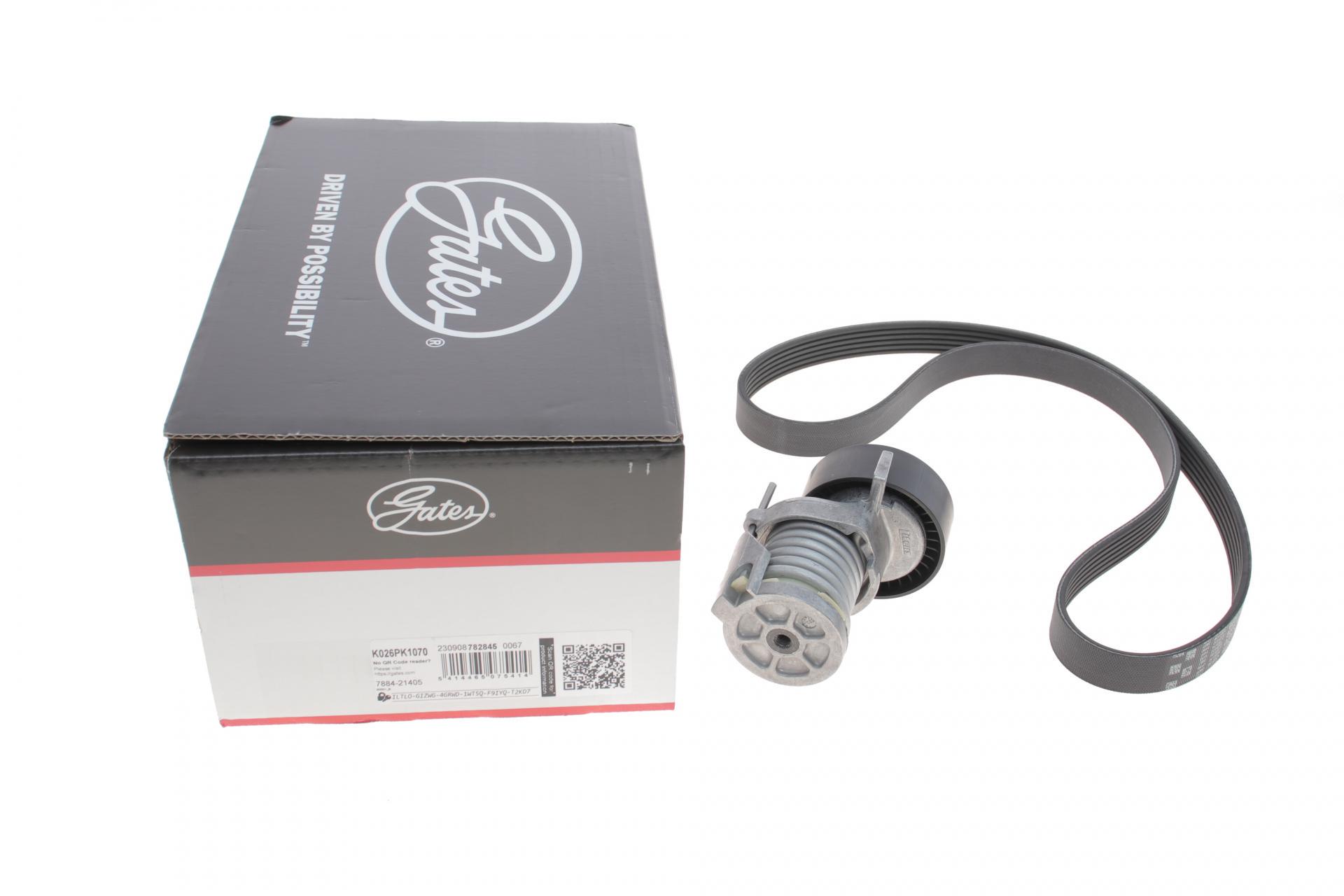 Комплект ремня генератора GATES VW Caddy II 1.4/1.6 95-04 6PK1070 (K026PK1070)
