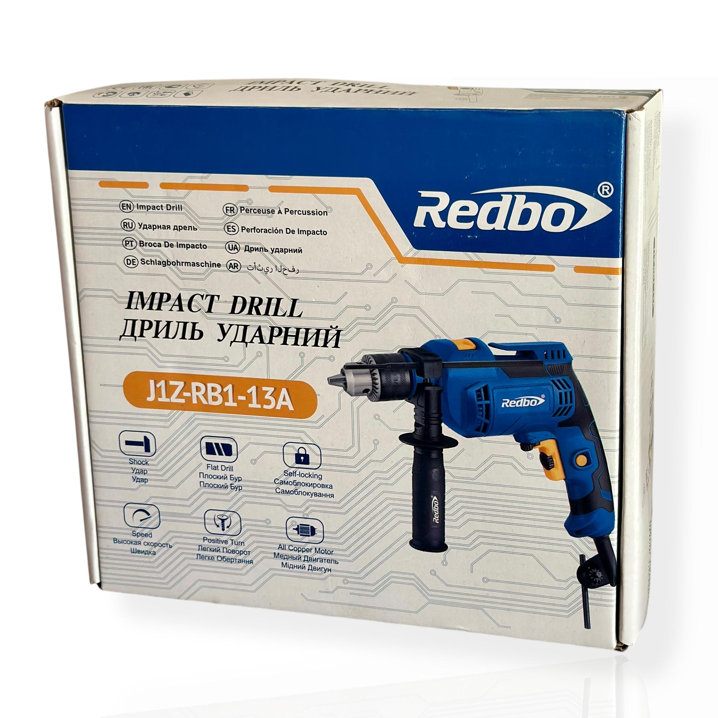 Дриль ударний Redbo 550 Вт мережевий патрон 13 мм (J1Z-RB1-13A) - фото 8