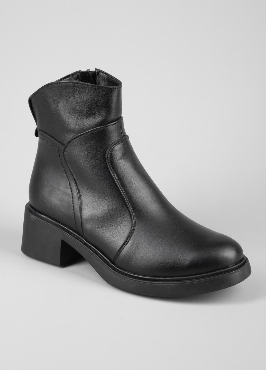 Ботинки женские кожаные Power 429 р. 38 Черный (344722)