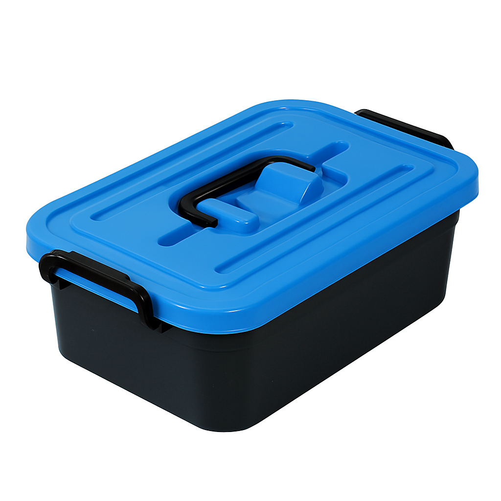 Ящик пластиковый универсальный с крышкой Stenson Color 19,5х28х10,5 см 3,8 л Blue (PB-966)