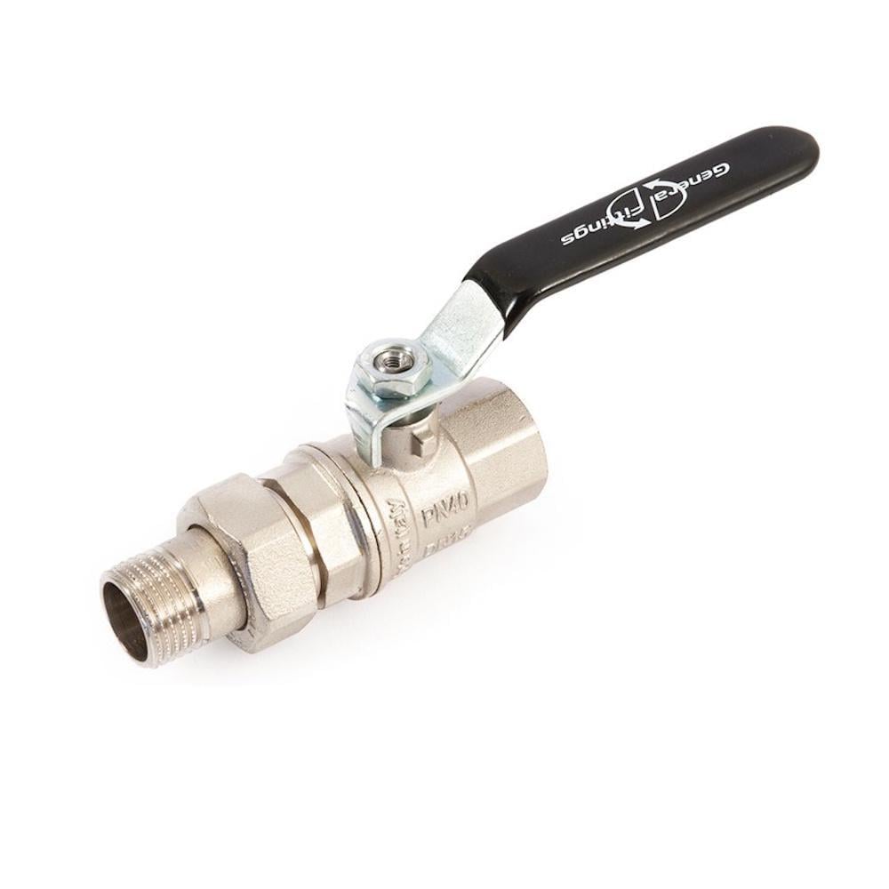 Кран шаровой General Fittings 1 1/2" ЗВ с угоном полнопроходной (AKV-7100L5N141401A)