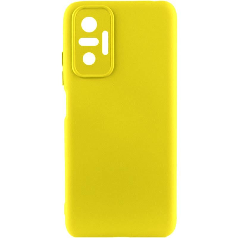 Противоударный Чехол Silicone Cover Lakshmi Full Camera (AAA) для Xiaomi Redmi Note 10 Pro / 10 Pro Max Желтый/Yellow