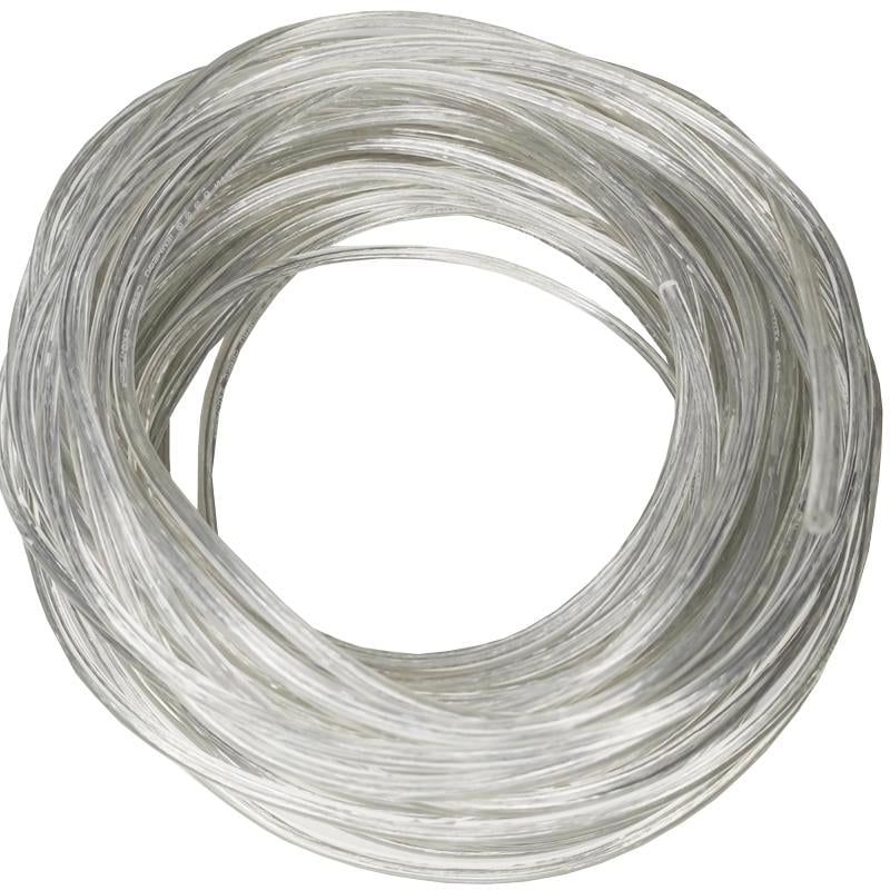 Бухта Premium 300 м провода ПВС 2х0,5 диаметром 5 мм в двойной изоляции Прозрачный