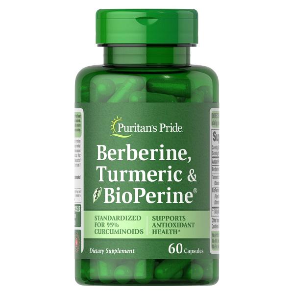 Смесь экстрактов Puritan's Pride Berberine, Turmeric and BioPerine 60 капс. (000020018)