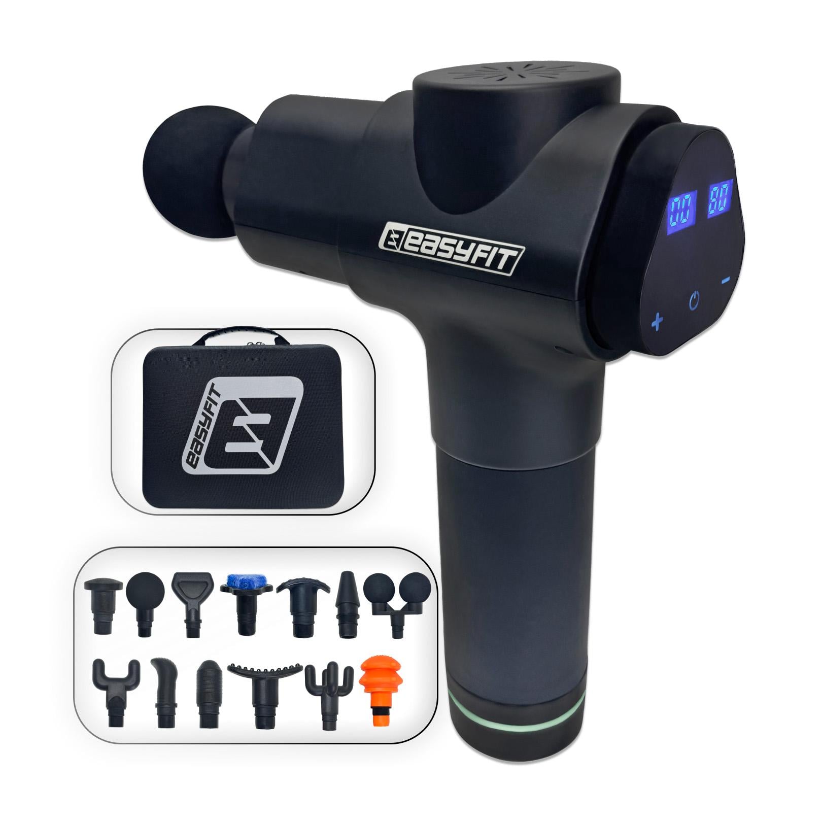 Електромасажер перкусійний EasyFit UltraGun 13 насадок (EF-2074)