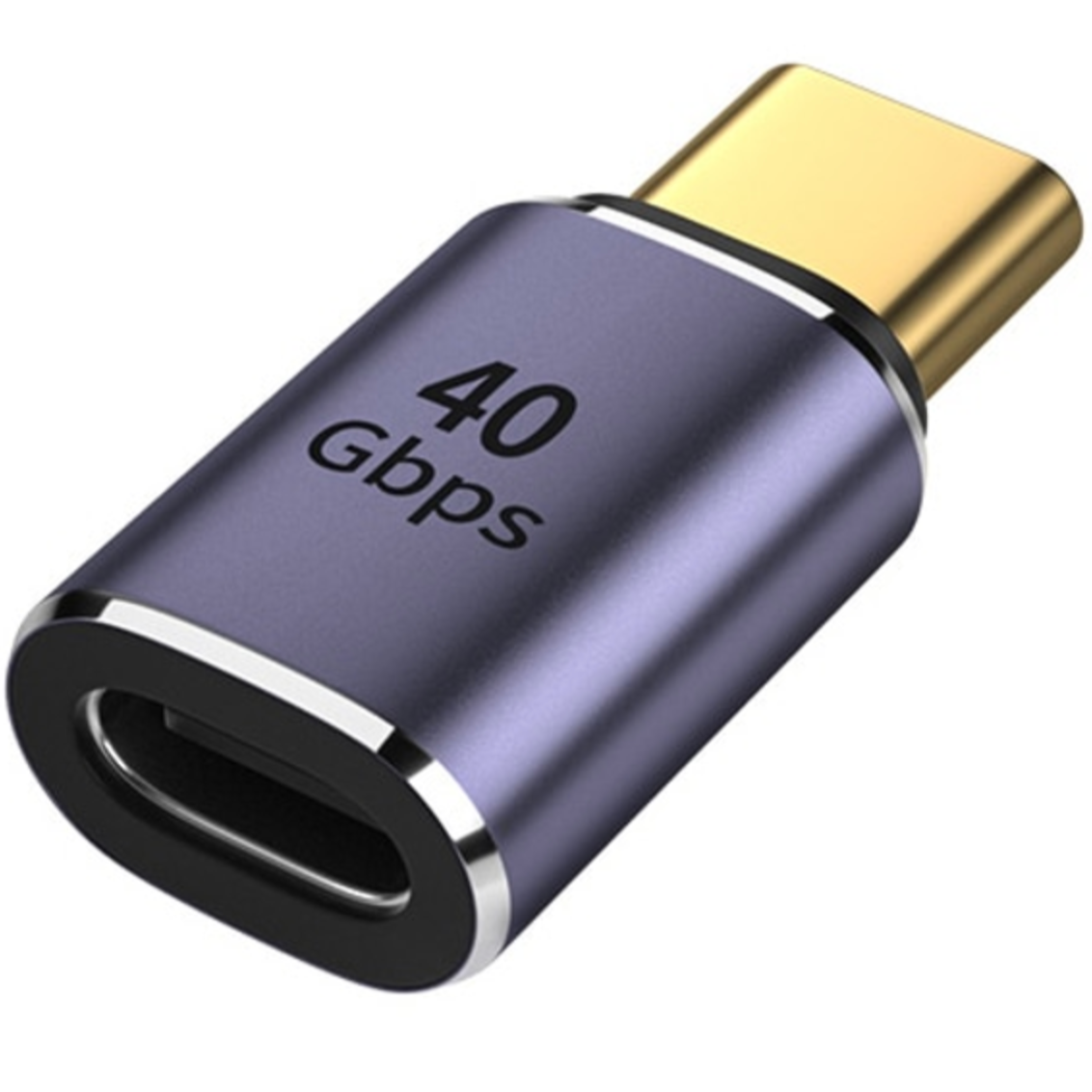 Адаптер проходной ADA-USBC4-FM гнездо USB-C 4.0 алюминиевый Темно-фиолетовый (000049351)