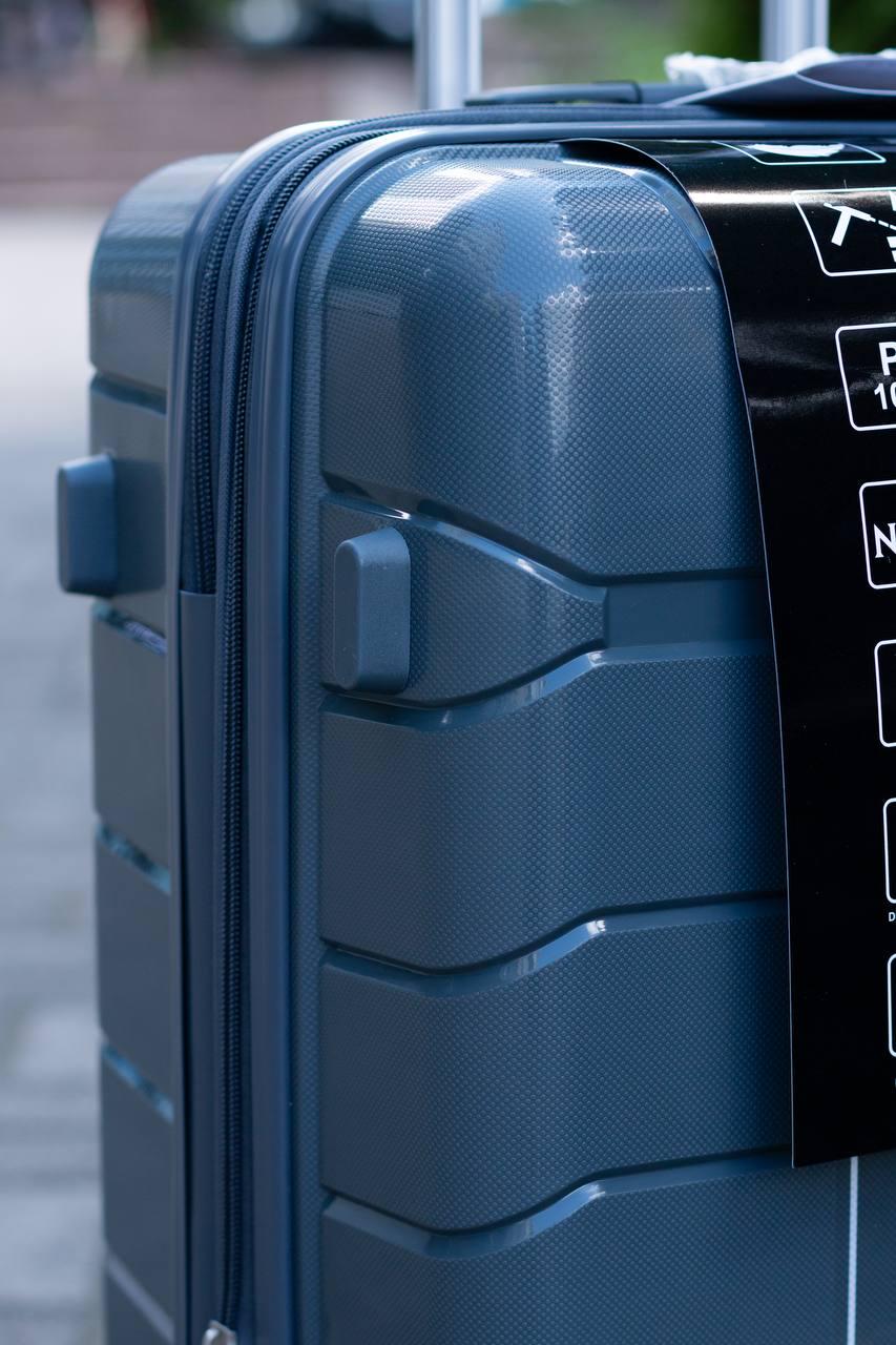 Чемодан пластиковый Nuri 1908 S Серый (11823461) - фото 2