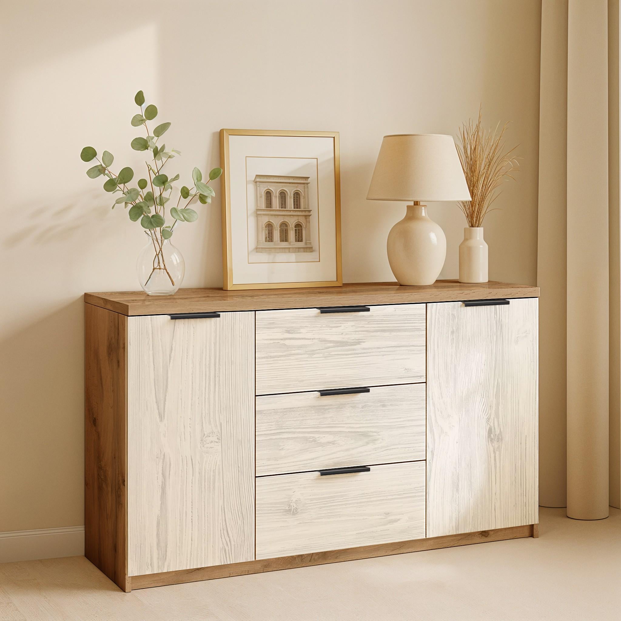 Комод Komfort 1300х450х850 мм Дуб Аппалачи/Аляска