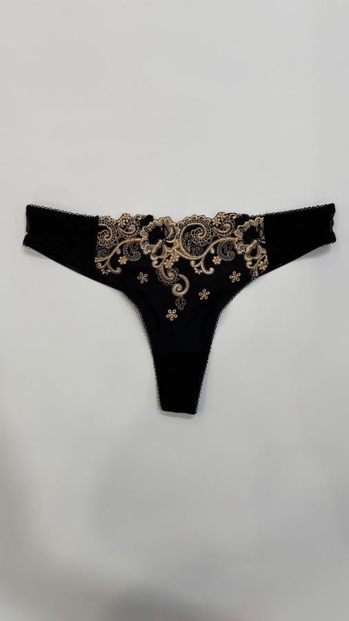 Труси стрінги жіночі Millesia XS Чорний (3388)