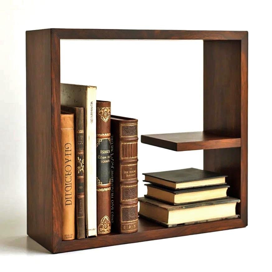 Полка книжная настольная из дерева Камелиния Терракот (КПА-020832)