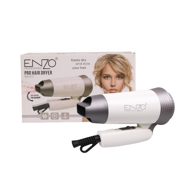 Фен для сушіння волосся ENZO дорожній (EN-607) - фото 3 Фен для сушіння волосся ENZO дорожній (EN-607) - фото 3