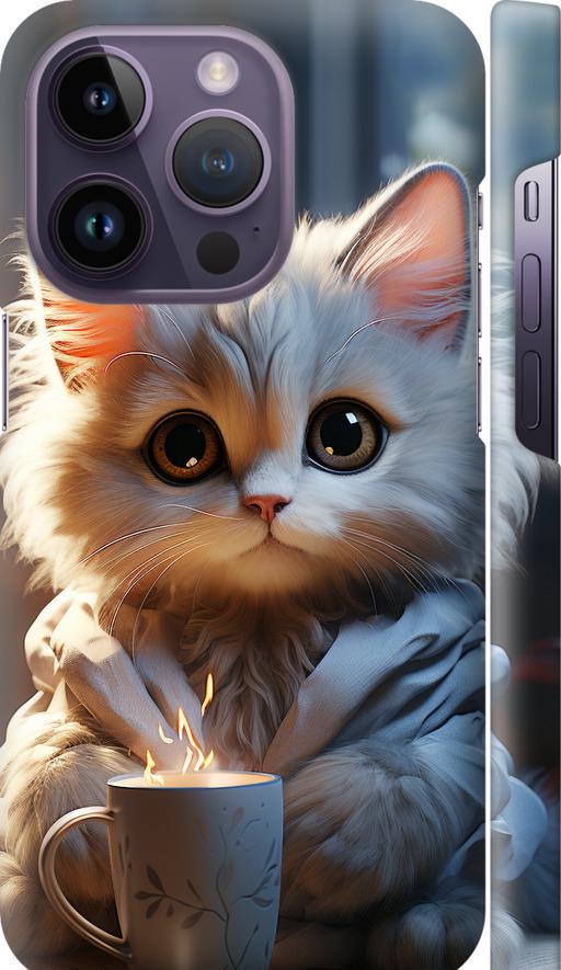Чехол на iPhone 14 Pro White cat (5646m-2646-42517) Чехол на iPhone 14 Pro White cat (5646m-2646-42517)