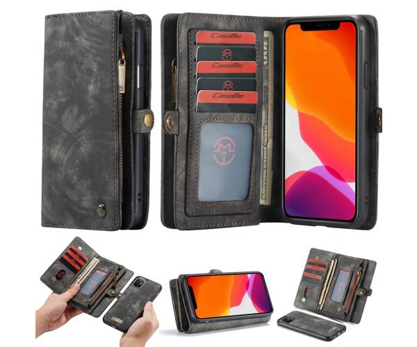 Чохол-гаманець CaseMe Retro Leather для Apple iPhone 12 / 12 Pro, Black - фото 5 Чохол-гаманець CaseMe Retro Leather для Apple iPhone 12 / 12 Pro, Black - фото 5