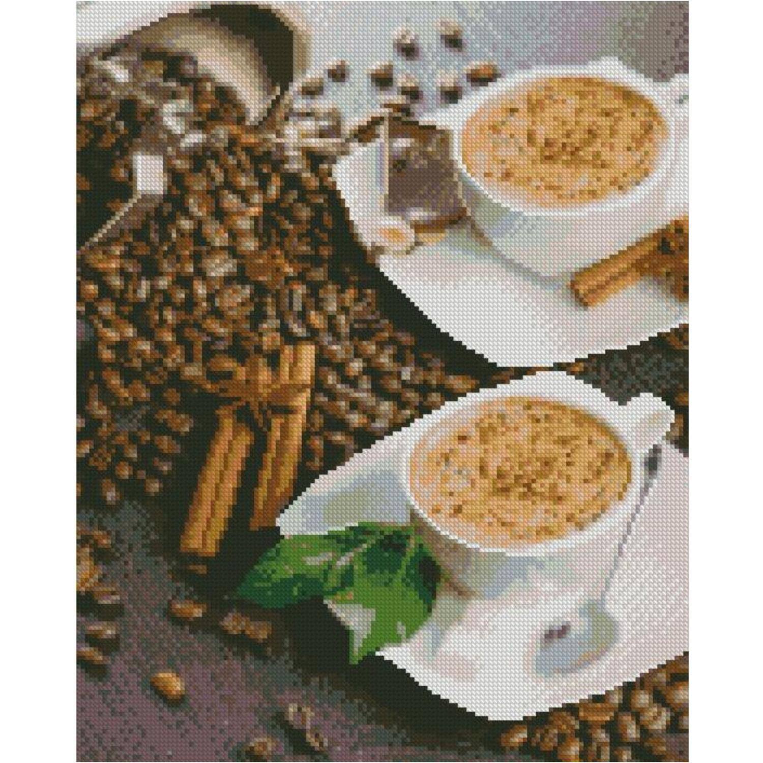 Алмазная мозаика Strateg Премиум Душистый кофе 40x50 см (FA40910)