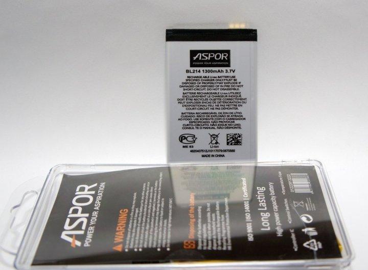Аккумулятор Aspor для Lenovo BL-214 A300t/A208T/A218T/A269/A350e (1860523140)