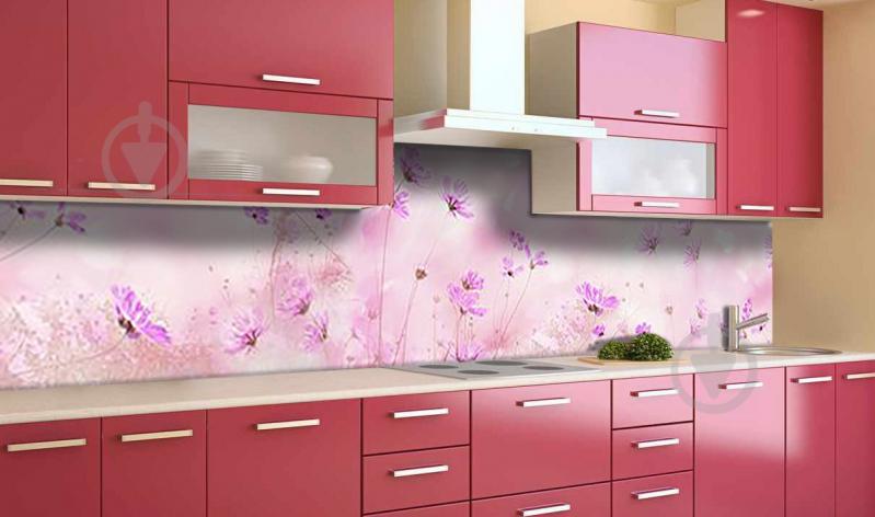 Наклейка виниловая кухонный фартук  Zatarga  "Цветочная нежность"  650х2500 мм